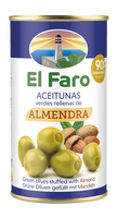 FAROLIVA Oliwki zielone nadziewane - migdał 350 g