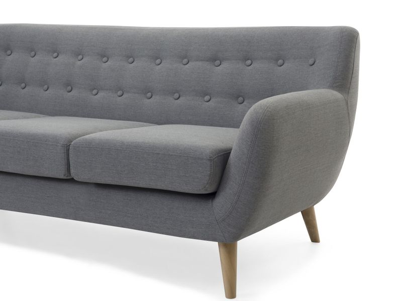 Sofa 3-osobowa jasnoszara MOTALA zdjęcie 7