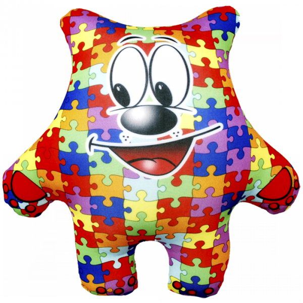 Relaksacyjna poduszka 3D na prezent - Miś puzzle zdjęcie 1