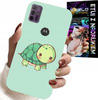 ETUI DO MOTOROLA MOTO G10 POWER - SŁODKIE ŻÓŁWKI WZORY DLA DZIECI + SZKŁO