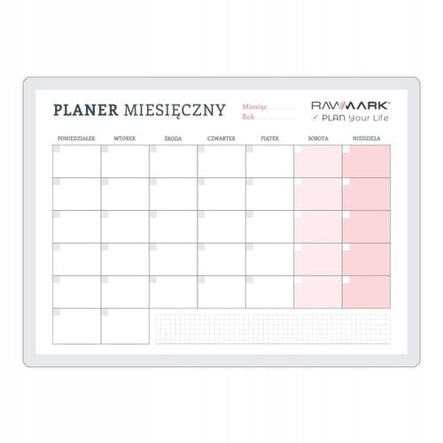 PLANER NA LODÓWKĘ MIESIĘCZNY kalendarz magnetyczny + marker GRATIS na Arena.pl