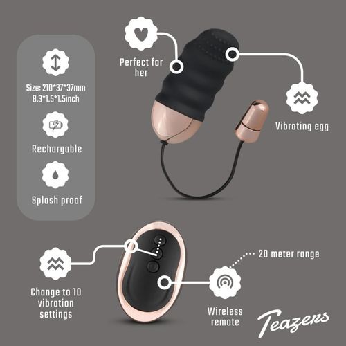 teazers ribbed vibrating egg with remote control na Arena.pl