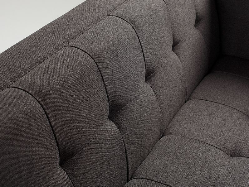 Sofa by-TOM 2 osobowa - czarny, orzech zdjęcie 6