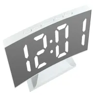 Zegar elektroniczny cyfrowy led budzik termometr lustro stojący usb pamięć