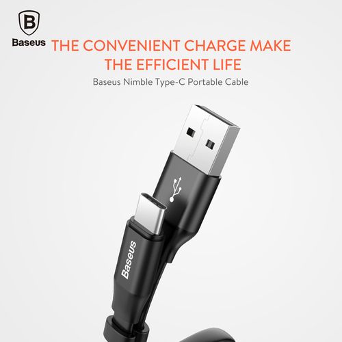 KABEL BASEUS NIMBLE 23CM USB-C 3A PŁASKI TPE na Arena.pl