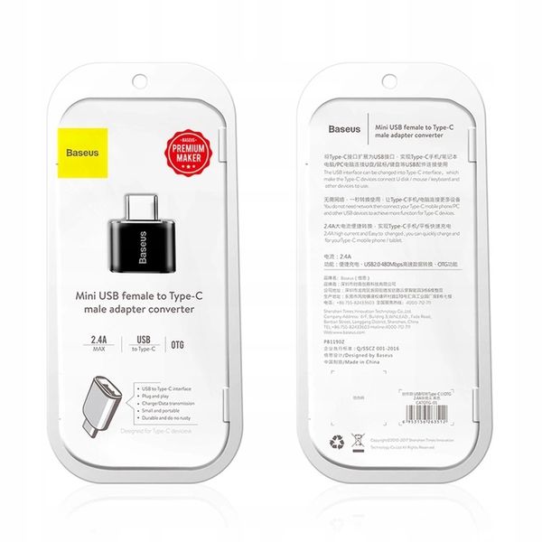 Baseus Adapter Przejściówka Usb-A Do Usb-C Otg zdjęcie 10