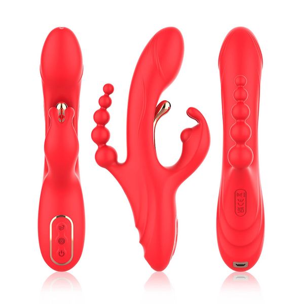 wibrator króliczek trident czerwony usb 22 cm zdjęcie 1