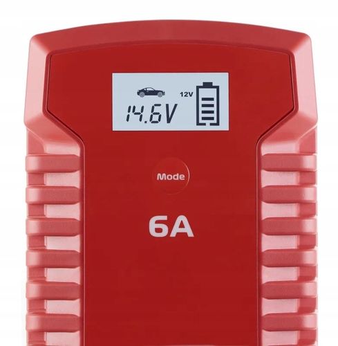 MOCNY PROSTOWNIK DO AKUMULATORÓW SAMOCHODOWY AUTOMATYCZNY ŻEL LCD 6A 6V 12V na Arena.pl