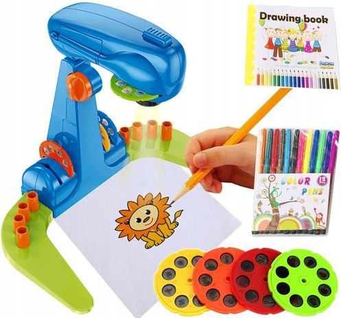 PROJEKTOR RZUTNIK DO NAUKI RYSOWANIA MALOWANIA ZE SLAJDAMI 32 SLAJDY MAZAKI na Arena.pl