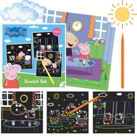 Zdrapka Artystyczna Świnka Peppa 3 Kolorowe Kartki Malowanie Metodą Scratch