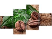 120CM 55 OBRAZ 4 ELEM ZIARNA KAWY DESCE ŚCIENNY