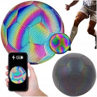 PIŁKA NOŻNA ODBLASKOWA HOLOGRAFICZNA ŚWIECĄCA DO GRY ROZMIAR 5 FOOTBALL