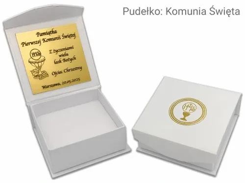 ZŁOTY ŁAŃCUSZEK 585 Krzyżyk KOMUNIA CHRZEST na Arena.pl