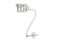 NAUSZNICA Z ŁAŃCUSZKIEM PRĘCIK PRĘCIKI ZACISK SZTYFT kn026