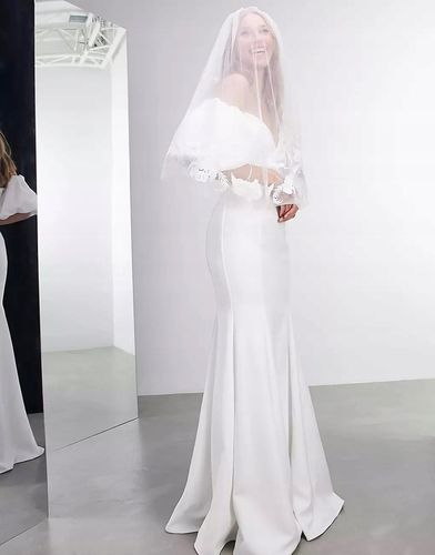 Asos Edition SUKNIA ŚLUBNA MAISIE DEKOLT XXJ kqq L na Arena.pl