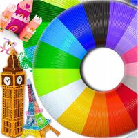 WKŁADY DO DŁUGOPISU 3D DRUKARKA 100 METRÓW PLA FILAMENT 3D PEN PLA 20 KOLOR