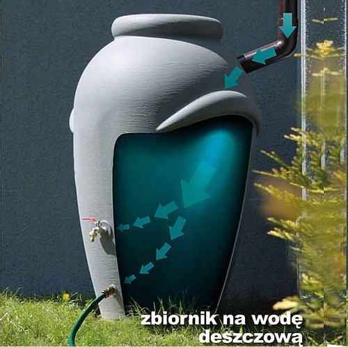 Zbiornik na wodę deszczową AQUACAN 360 l | Grafit, Pojemność: 360 l, Wymiary 72x80x120 cm, Kolor Grafit, Waterform, Prosperplast na Arena.pl