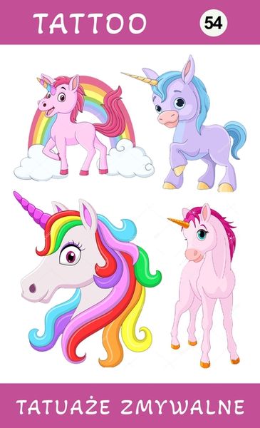 Tatuaże zmywalne Jednorożec zdjęcie 1