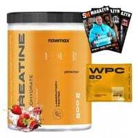 nowmax KREATYNA MONOHYDRAT CREATINE MONOHYDRATE 500 g SIŁA POMPA + WPC 80
