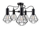 Lampa sufitowa 5xE27 LARS BLACK