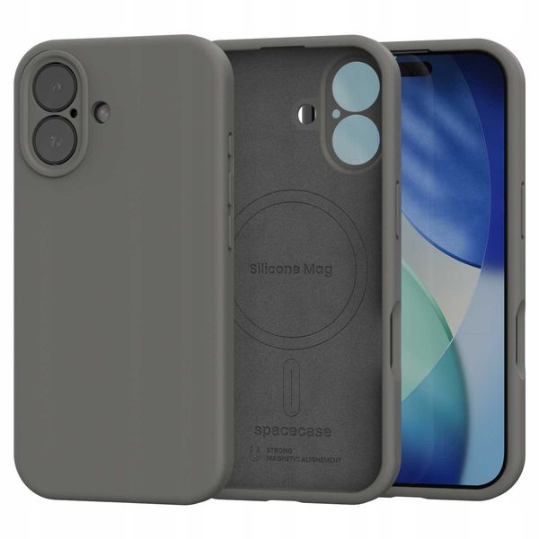 Spacecase Silicone Mag Iphone 17 Gray zdjęcie 2