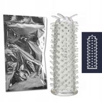 nakładka na penisa z wypustkami. mocna stymulacja pochwy.