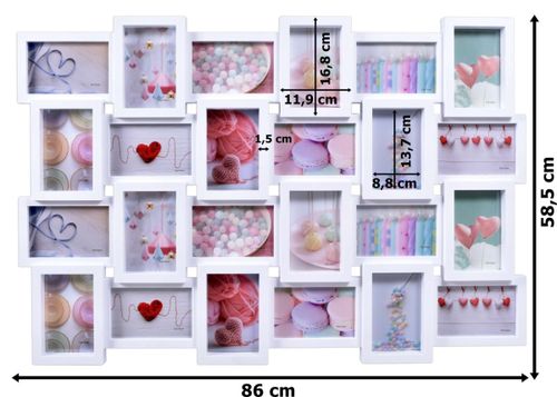 Fotoramka na 24 zdjęcia Solano biała na Arena.pl