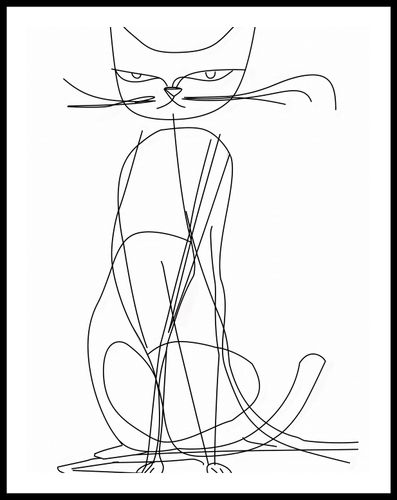 Plakat 50x65cm Kot Linijny na Arena.pl