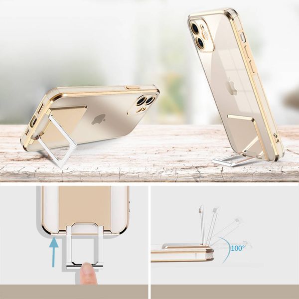 Etui Iphone 13 Pro Kickstand Case Złote zdjęcie 6