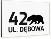 Tabliczka Tablica ADRESOWA biała DIBOND 40x30 numer domu ul. duży wybór
