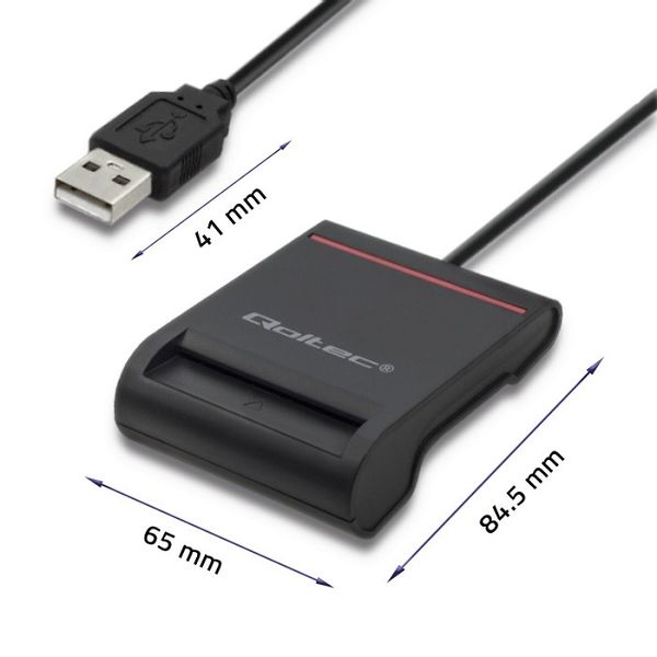 Qoltec Inteligentny czytnik chipowych kart ID |USB 2.0|Plug&Play zdjęcie 7