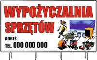 BANER REKLAMOWY 130x80 cm plandeka duży wybór wzorów WYPOŻYCZALNIA SPRZĘTÓW