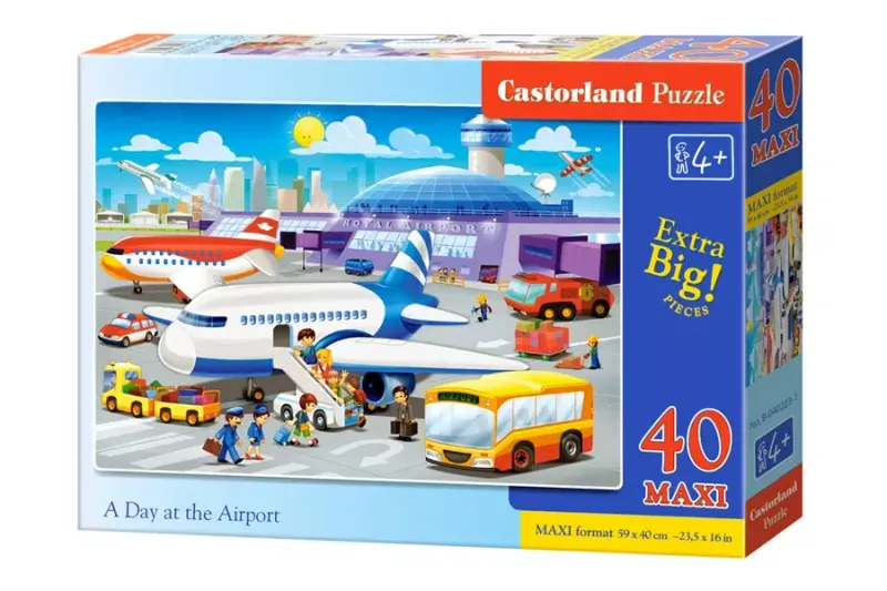 Puzzle maxi 40 elementów. Dzień na lotnisku zdjęcie 1