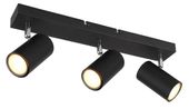 Przysufitowa lampa Robby 57911-3B z regulacją czarna chrom