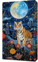 Obraz 40x70cm Tygrys w Ogrodzie Gwiazd