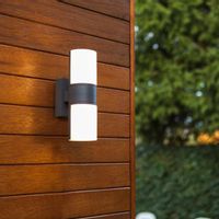 Elewacyjna LAMPA ścienna CYRA 5198101118 Lutec regulowana OPRAWA tuba LED 15W 3000K metalowa IP54 szara