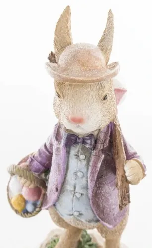 FIGURKA - WIELKANOCNY ZAJĄC KRÓLIK Z PISANKAMI II na Arena.pl