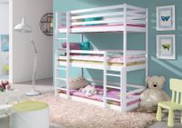 ŁÓŻKO PIĘTROWE TED 80X180 3- osobowe