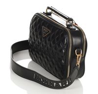 MONNARI Pikowana torebka listonoszka Kuferek Dwie komory Rączka + pasek