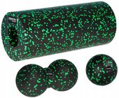 Zestaw EPP do masażu wałek piłka duoball roller gładki Aqua-Sport Green