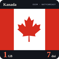 Karta eSIM Internet Kanada 1 GB na 7 dni - bez rejestracji