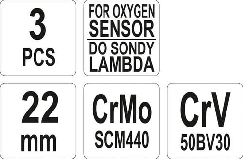 klucze do sondy lambda nasadowe 22mm 3 szt yato na Arena.pl