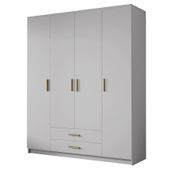 Szafa ADA I 160 cm - pojemna garderoba - BIAŁY+ZŁOTY