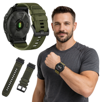 Pasek do Garmin Fenix 5 6 7 8 47mm Pro nylonowy opaska bransoleta zielony