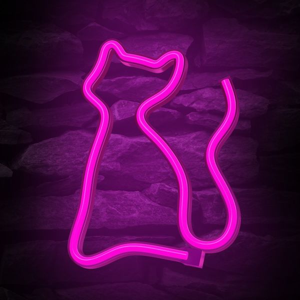 Neon LED KOT różowy Bat + USB FLNE04 Forever Light zdjęcie 4
