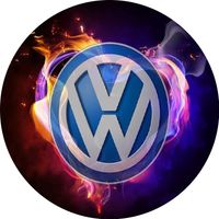 Opłatek na tort VW Auto Samochód Logo Tekst Gratis