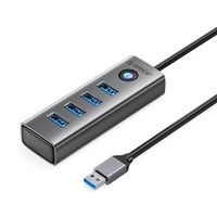 Hub adapter rozdzielacz PDD4U-U3 4x USB-A - szary