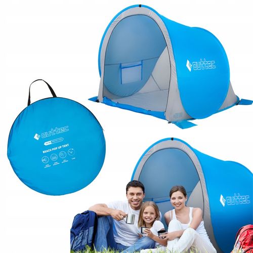 SAMOROZKŁADAJĄCY NAMIOT PLAŻOWY PARAWAN ZAMYKANY POP UP UV50 OUTTEC na Arena.pl