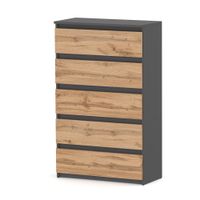 Komoda Do Salonu Nowoczesna 70cm Młodzieżowa Szafka Rtv Loft Szara Wotan