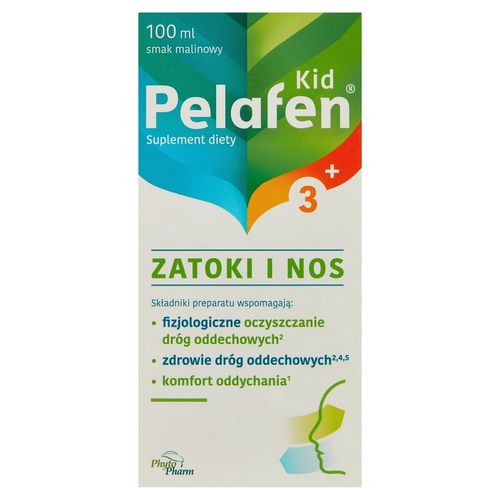 Phytopharm Pelafen KID 3+ Zatoki i Nos 100 ml płyn malinowy na Arena.pl
